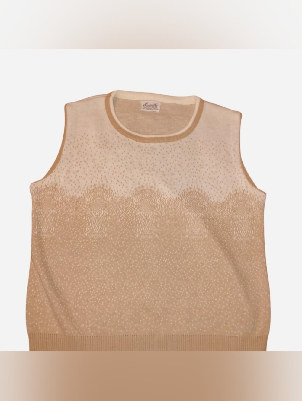 Vintage 70s Haymaker David Crystal Orlon Acrylic Sweater Vest - Men’s Medium